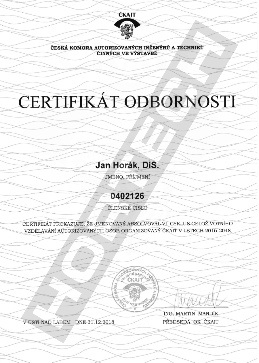 Certifikát odbornosti